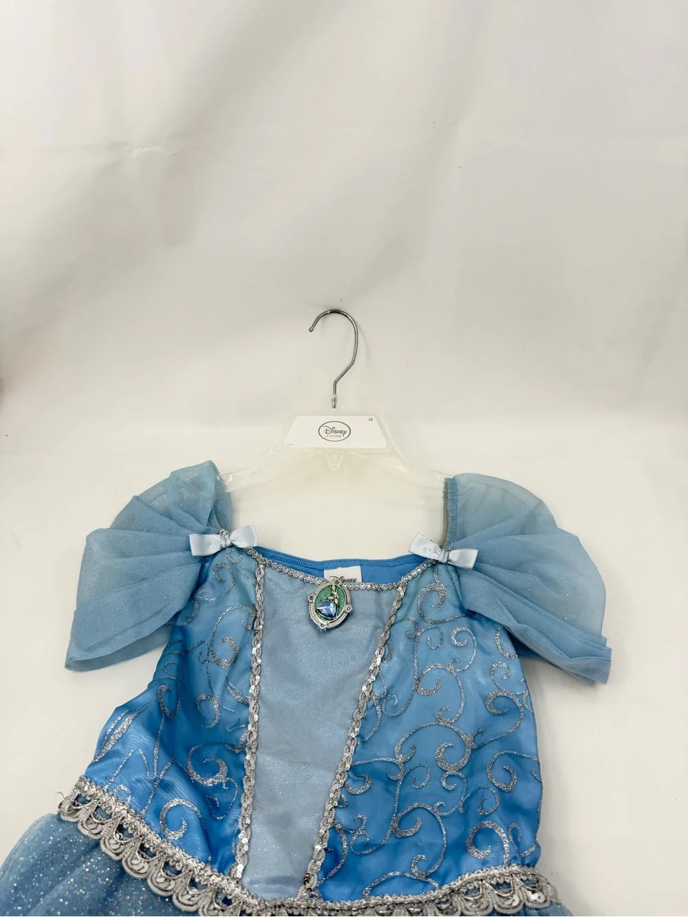 Disney Store Cinderella Princess Deluxe Dress Gown Costume Large 10 Tiara Boa